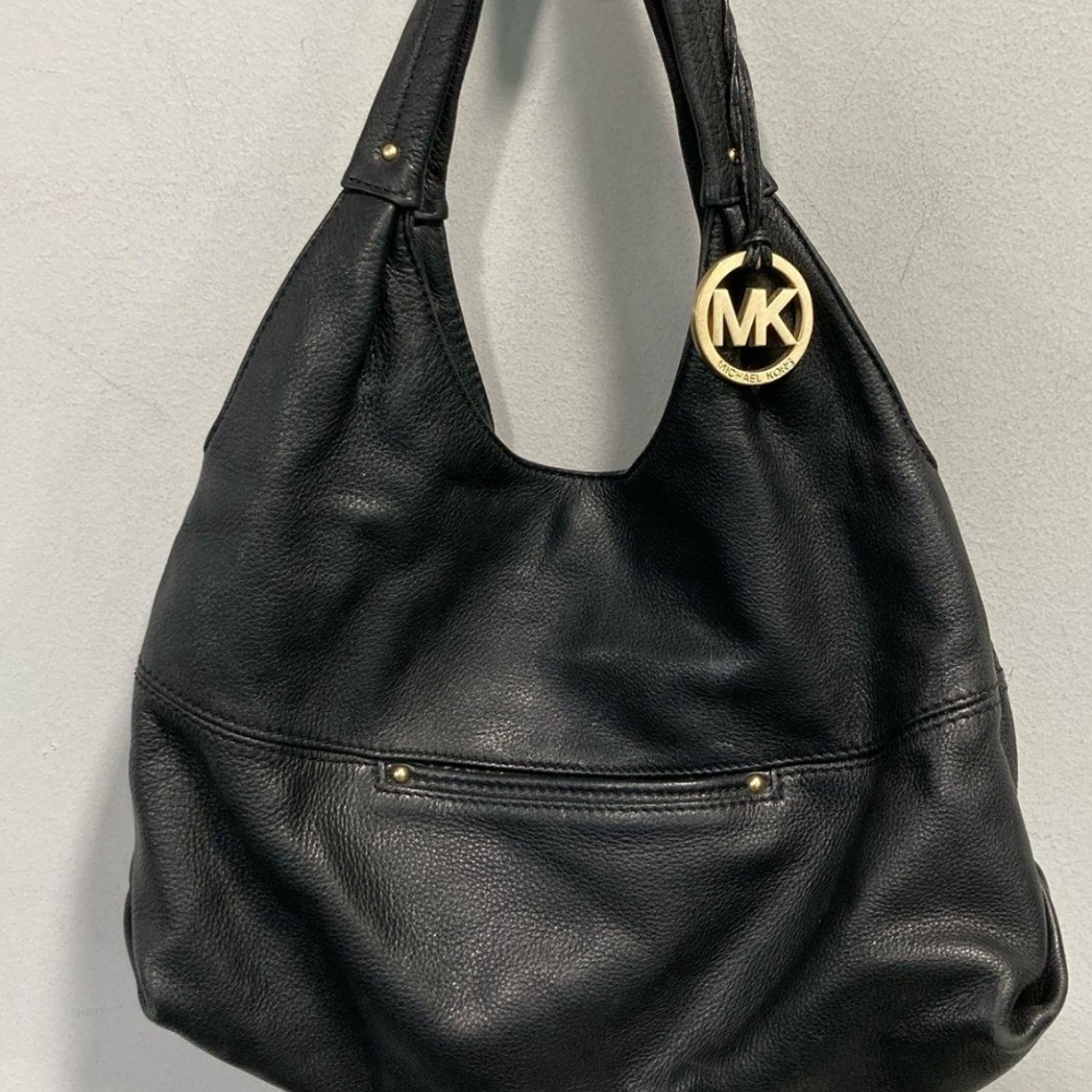 Michael Kors Black Leather Hobo Bag